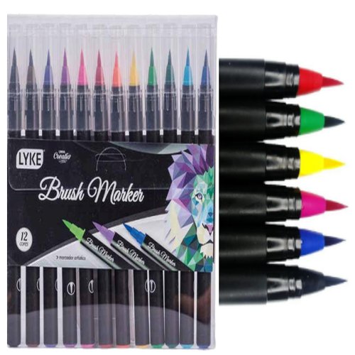 BRUSH MARKER 12CORES LYKE LE102-635