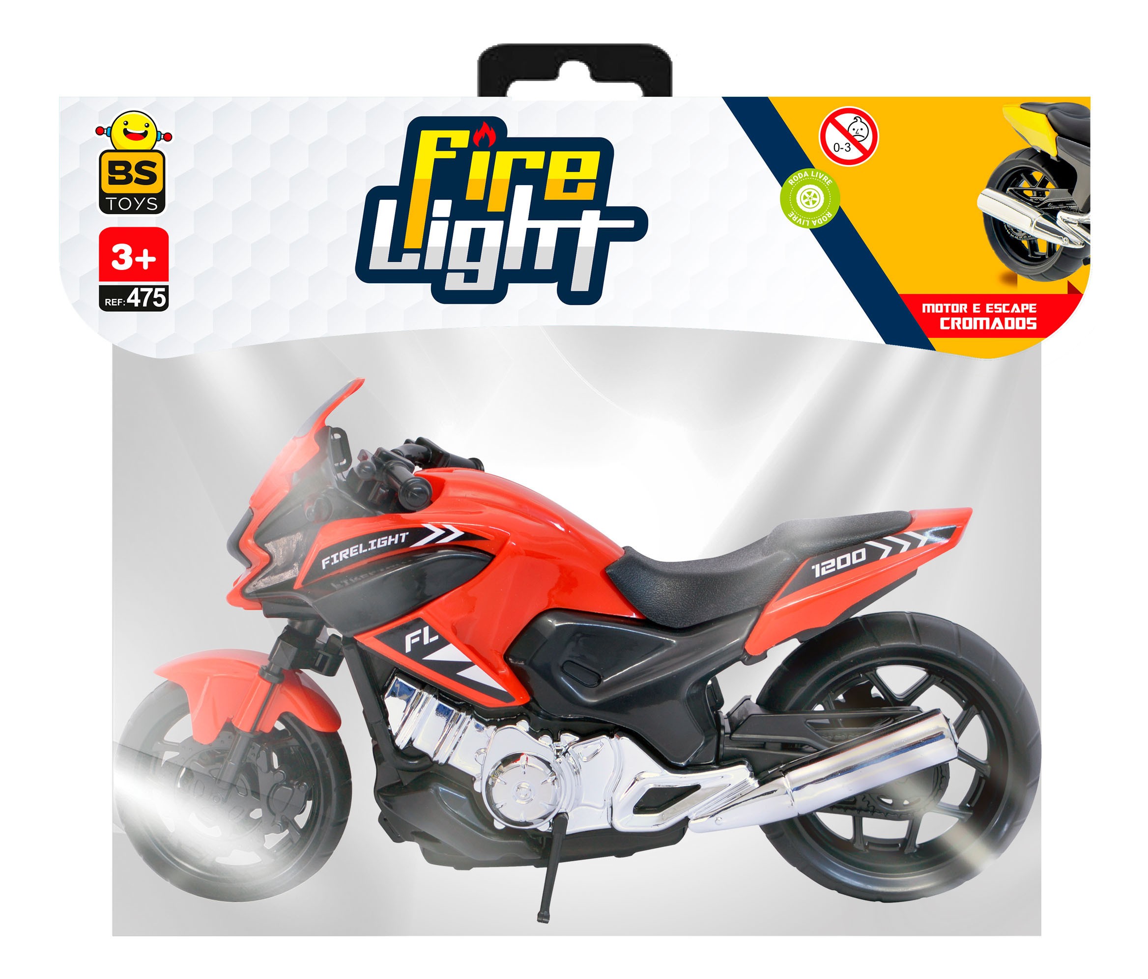 MOTO FIRE LIGHT S/ FRICCAO NA SOLAPA