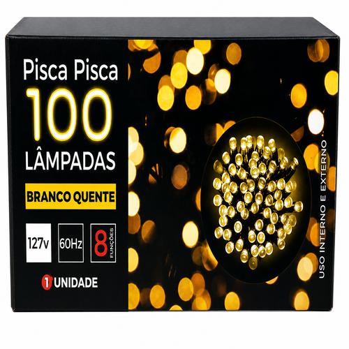 PISCA-PISCA 100LAMPADAS LED BRANCO QT