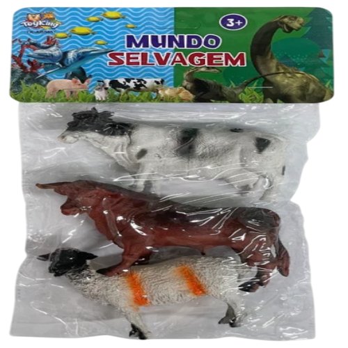 BRINQUEDO ANIMAL DE PLASTICO PVC, C/ 3 P