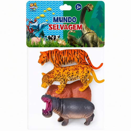 BRINQUEDO ANIMAL DE PLASTICO PVC, C/ 4 P