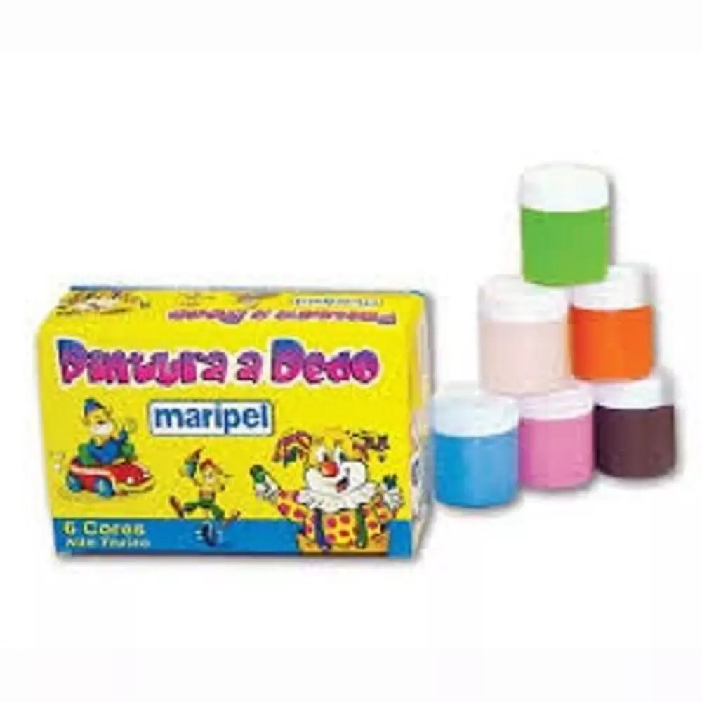 TINTA PINTURA A DEDO CX COM 06 CORES SOR