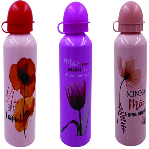GARRAFA DE ALUMINIO E PLASTICO PP 500ML