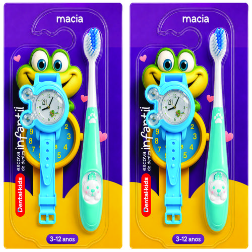 ESCOVA DE DENTE MACIA RELOGIO