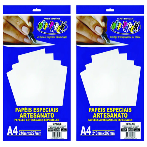 OPALINE BRANCO A4 180G 50 FLS
